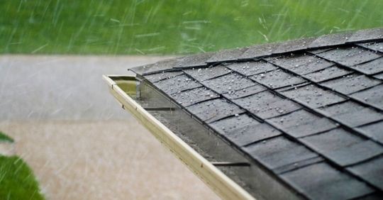 Hail Stones Hitting Roof During a Storm